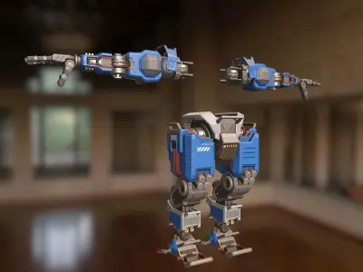 Robot Prime Low-poly 3D model