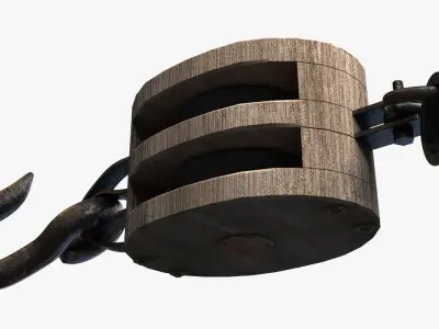 Restoration Hardware INDUSTRIAL CHAIN PULLEY 3D model