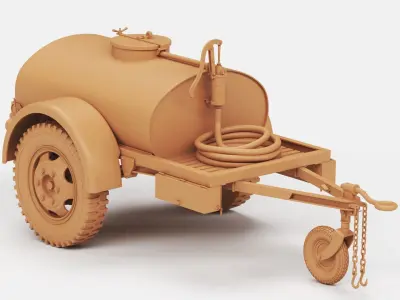 G 527 Water Tank Trailer 250 gal 3D print model