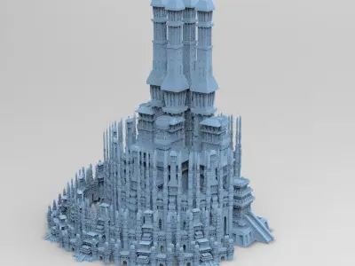 Ancient City Hyboria Tower City 2 3D model