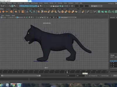 Black Panther Child Rigged 3d Model Free low-poly 3D model