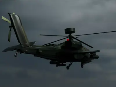 AH 64D APACH  Low-poly 3D model