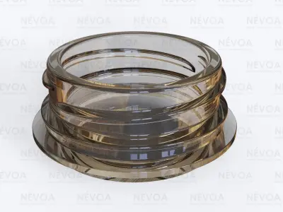 Neck finish - PCF 43P - voluntary standard hot fill finish 3D model
