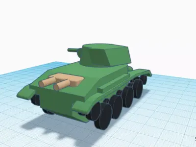 Bt-7 Russian fast tank 3D print model