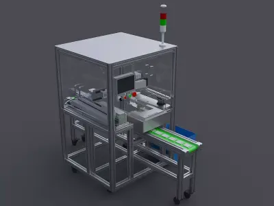 Mobile phone battery testing production line 3D model