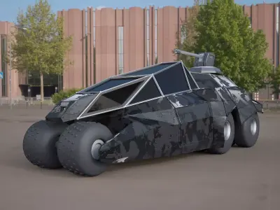 Batmobile concept car 3ds 3D model