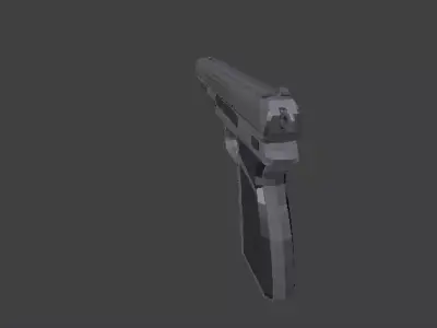 Browning Hi- Power Mk III 9mm Low Poly Pistola Low-poly 3D model