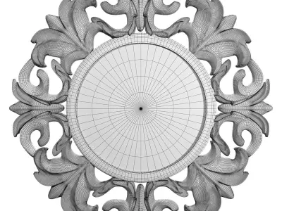 Veidrodis Large Baroque Mirror 3D model
