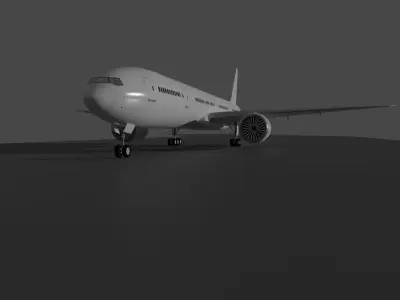 Commercial Plane Free 3D model