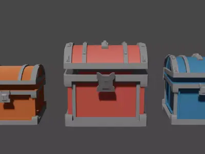 low poly game prize cases Low-poly 3D model