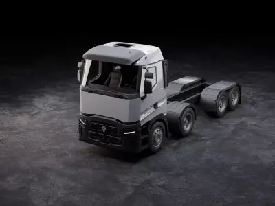 Renault Trucks T 2024 2025  European Heavy Truck 3D Model Low-poly 3D model