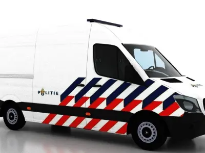 Mercedes Benz Sprinter L2H2 2015 Netherlands Police Prison 3D model