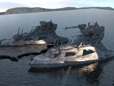 Warlord Cruise ship Advanced 1 and 2  3D model