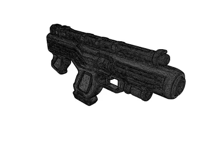 Futuristic Plasma Rifle 3D Model 3D model purchase