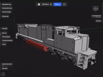 SD70ace to build yourself 1-12 Scale 3D print model
