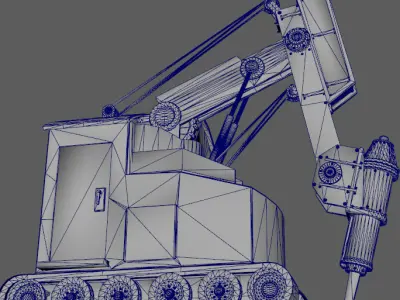 advanced construction vehicle Low-poly 3D model