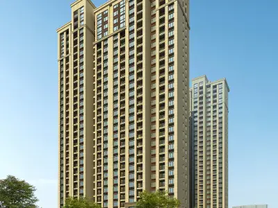 3Dmax fashion city commercial square building 98 3D model