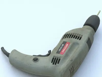 Drill Middle Poly 3D model