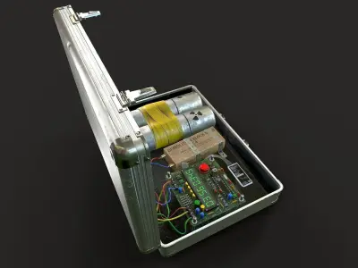 Bomb Suitcase Low-poly 3D model