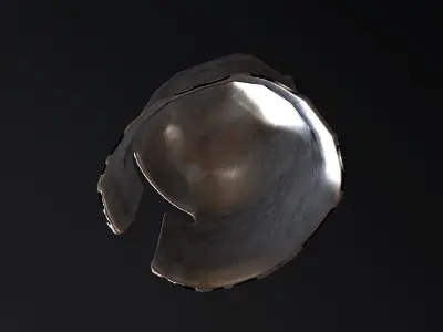 Medieval Steel Helmet - PBR Game Ready Low-poly 3D model