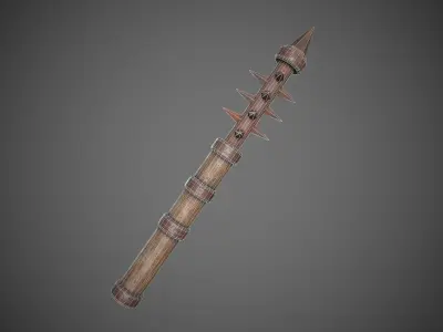 Spiked Melee Weapon  Medieval Low-poly 3D model