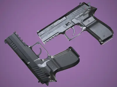 Arex Zero 1 Pistol Low-poly 3D model