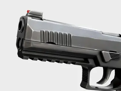 Stylized Pistol 01 Free low-poly 3D model