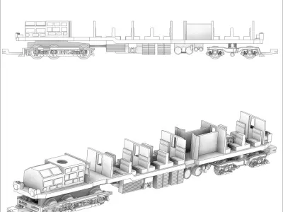 MAV Bbmot railcar 3D print model - TT scale 3D print model