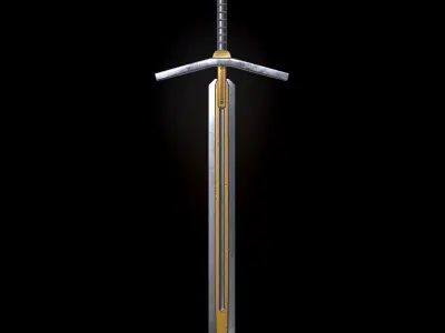 HIE Game Ready Sword N1 Free low-poly 3D model