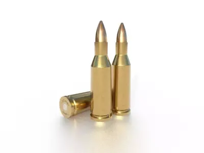 56x39mm Russian Ammo Low-poly 3D model