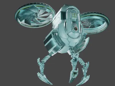 Drone N027 Low-poly 3D model