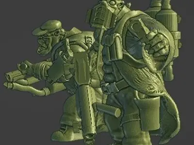 Ork Burner boyz 3D print model