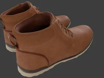 Leather Boots 3D model purchase