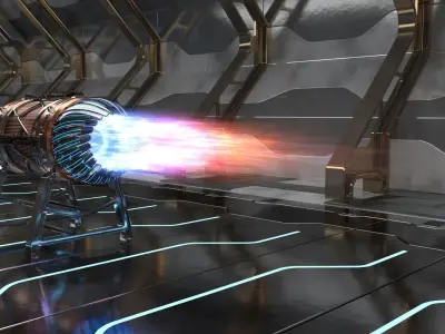 Sci Fi plasma engines and exhausts 3D model