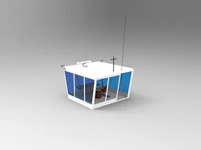 Bridge Ship with navigation room 3D model
