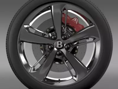 Bentley Continental GT Speed 2015 wheel 3D model