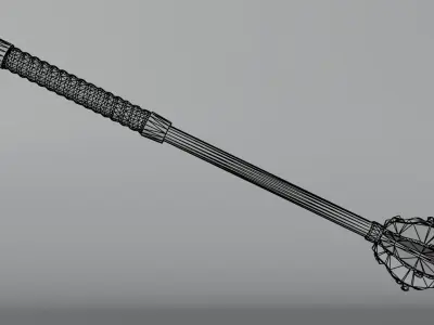 Gothic Italian Mace Low-poly 3D model