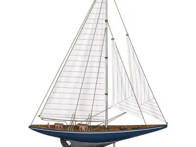 Decorative sailing yacht Velsheda 1933 3D model