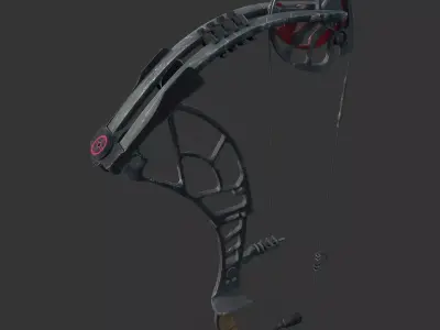 Hunting bow Low-poly 3D model