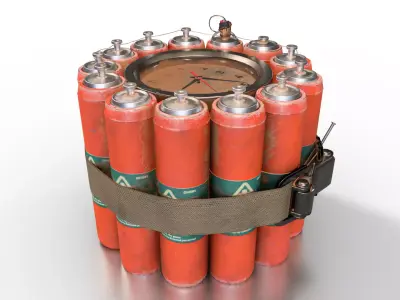 Dynamite 4 Low-poly 3D model