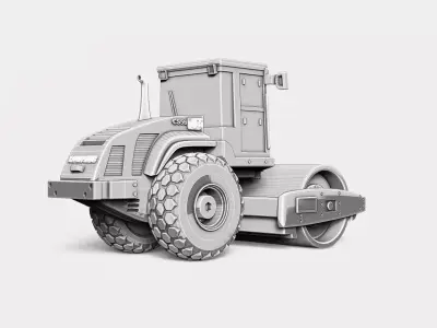 Smooth Drum Soil Compactor RoZ 3D print model