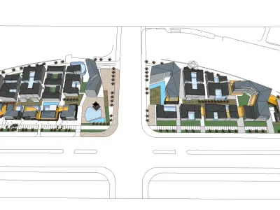 Sketchup Commercial Office Complex 214 3D model