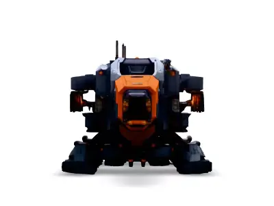 SciFi Mining Drone Vehicle Model Low-poly 3D model