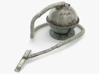 Spherical Retro Vacuum with Flexible Hose Used 3D model
