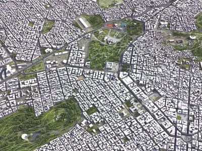 Athens - 3D City Low-poly 3D model