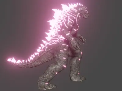 Godzilla Evolved Low-poly 3D model