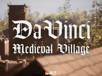 Da Vinci Medieval Village Free low-poly 3D model