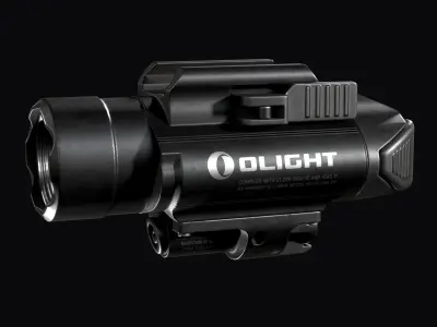 tactical weapon flashlight with laser Olight Baldr Pro Low-poly 3D model