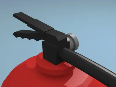 Low poly fire extinguisher Free 3D model