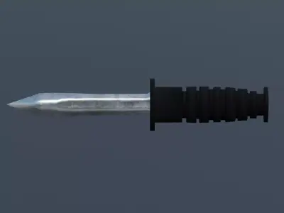 Pack  de 6 couteaux de chasse Low-Ploy 3D model